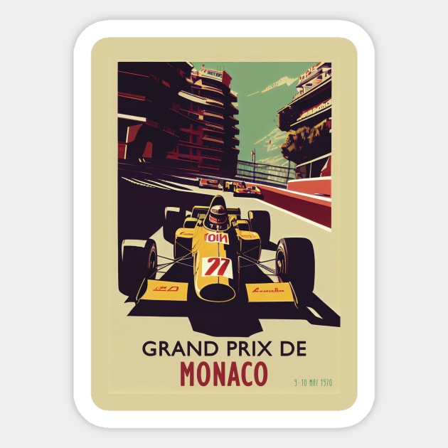 Affiche Officielle Grand Prix F1 De Monaco 1970 – Originale – 40x60cm – Neuf